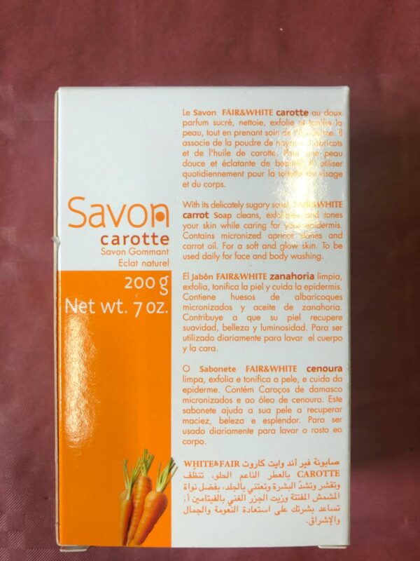 FAIR & WHITE savon carotte 200g